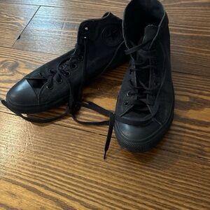 Black High-Top Canvas Sneakers Converse